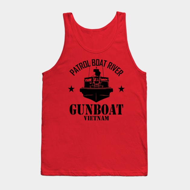 Patrol Boat River PBR - Gunboat Vietnam (subdued) Tank Top by TCP